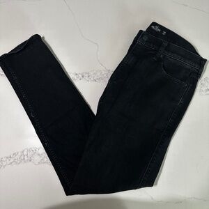Hollister Black Denim Jeans with Advanced Stretch - Size 34x34, Skinny Fit